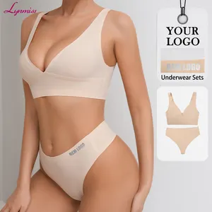 Nahtlose BH-und Höschen sets für Damen Bequemes Dessous-Set Weiche Unterwäsche