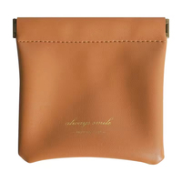 Ventes chaudes, petite trousse de toilette simple et élégante, en cuir souple de luxe, logo personnalisé, trousse de rangement pour les voyages