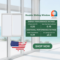 Finestra in PVC Personalizzata NFRC, Finestra a Battente in Vinile per Edifici Nord Americani, Finestra Scorrevole Certificata Energy Star
