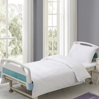 Drap de lit taille unique 100% coton-Drap plat pour dortoir, appartement, hôtel et hôpital | Doux, durable et facile d'entretien