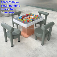 Ensemble table et chaises de jeu sensoriel interactif moderne pour enfants, durable en MDF, personnalisable, pour chambre, salon ou supermarché