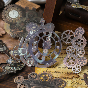 10 nhãn dán mỗi gói mờ dần hình ảnh cũ loạt cut-out dán trang trí cổ điển cắt dán Vật liệu cơ sở tự làm - Product Image 3