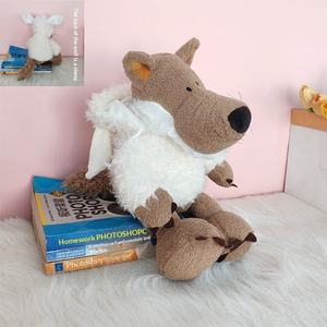 Bonnet de nuit animal en peluche, Poupée mouton endormi, Poupée enfant, <span class=keywords><strong>Loup</strong></span> en peau de mouton, Cadeau en peluche - Product Image 2