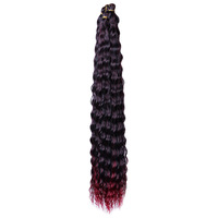 Cheveux à tresser Deep Wave Twist 30 pouces 120g, fibre ignifuge pour tresses au crochet, double trame machine, différentes couleurs