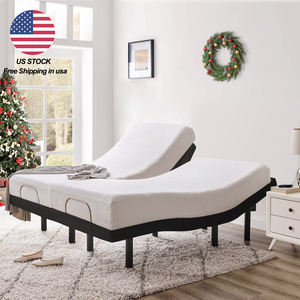 Base de Cama Ajustable Eléctrica <span class=keywords><strong>Pronova</strong></span>, Base de Cama Ergonómica Tapizada de Madera y Hierro, Tamaño King, Moderna, con Paneles y Almacenamiento, de Roble - Product Image 1