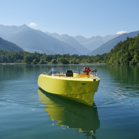 Bateau de travail et bateau à fond plat en aluminium sur mesure avec certificat, compatible avec des moteurs électriques ou à essence