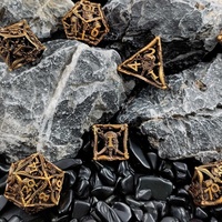 Jeu de dés de jeu polyédriques Devil Blade Donjons et dragons Jeu de dés en métal pour joueur du MDN