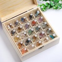 Vente en gros de cristaux de quartz naturel transparents, spécimens de roche, ornements, cristaux minéraux, pierres brutes, forme géométrique, emballage en boîte en bois