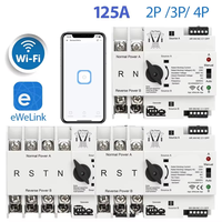 Commutateur de transfert automatique intelligent et stable 2P 3P 4P 125A AC230V WiFi ATS pour alimentation double source (réseau et générateur)