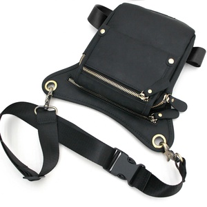 Riñonera de cuero al por mayor, riñonera deportiva para pierna, bolso de cintura, riñonera de cuero genuino personalizada para senderismo, bolso de pierna, bolso de cintura - Product Image 3