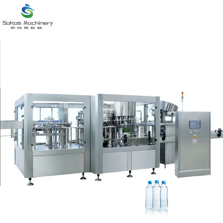 中国メーカー天然温泉ミネラルウォーターボトル洗浄充填キャッピング機カプセル化のための製品ライン