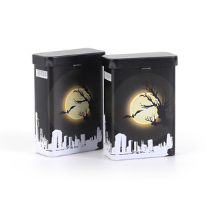 Caja de lata de metal personalizada con tapa abatible para almacenamiento de tabaco de cigarrillos caja de embalaje de lata <span class=keywords><strong>rectangular</strong></span> para venta al por mayor - Product Image 4