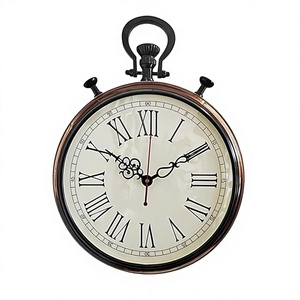 Wooden Wall <b>Clock</b> Natural Wood Hanging Rustic Home Decor Silent Stopwatch Movement Snooze Anniversary Marco Enterprises Model - Product Image 1