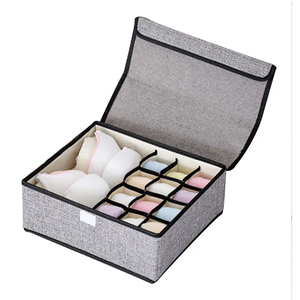 Boîte <span class=keywords><strong>de</strong></span> rangement <span class=keywords><strong>de</strong></span> sous-vêtements <span class=keywords><strong>de</strong></span> haute qualité avec couvercle séparateur <span class=keywords><strong>de</strong></span> <span class=keywords><strong>tiroir</strong></span> pour ranger les chaussettes <span class=keywords><strong>de</strong></span> soutien-gorge stockage <span class=keywords><strong>de</strong></span> garde-robe <span class=keywords><strong>de</strong></span> vêtements - Product Image 5