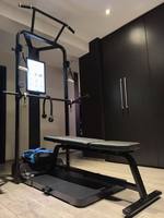 Máquina de Gimnasio Inteligente con Pantalla Táctil, Plegable, Multifuncional, Equipo de Entrenamiento de Resistencia para Ejercicio en Interiores