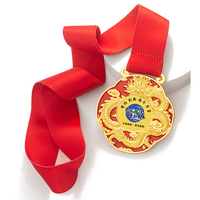 Médaille Loong Course de bateaux-dragons Trophée sportif Cadeaux souvenirs du zodiaque Impression UV personnalisée Festival du dragon Prix de la compétition Médaille du dragon