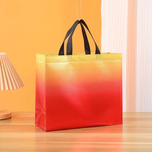 Eco-friendly High Quality Wholesale Custom Logo Fashion Design Metallic Laminated PP Fabric Non Woven Shopping Tote Bag - Product Image 6
