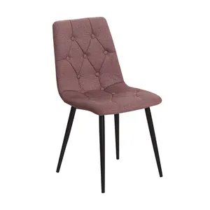 Бесплатный образец Новый стиль для отдыха 500 мм хромированный базовый дизайн для комнаты Детский мягкий обеденный стул из натуральной кожи со спинкой