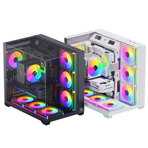 Snowman chơi game đầy đủ kính cường lực trường hợp ba mặt kính phần cứng nội bộ trong nháy mắt máy tính PC loại toàn cảnh game thủ vỏ - Product Image 1