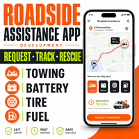 Développement d'une application d'assistance routière personnalisée pour iOS et Android avec demande d'urgence et localisation GPS LionCreate