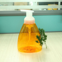 Bouteille de savon liquide transparente en PET de 300 ml et 500 ml avec pompe pulvérisatrice pour le lavage des mains et du visage, la crème pour le visage et le shampoing