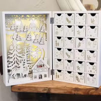 Boîte cadeau de Noël en carton durable de luxe personnalisée, boîte de calendrier de l'avent avec logo