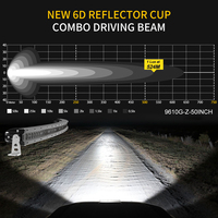 Feux de voiture LED tout-terrain 4x4 super lumineux 50 000 heures, combo de feux de route, projecteur 38 pouces, 44 pouces, 50 pouces, barre lumineuse LED incurvée sur le capot avant