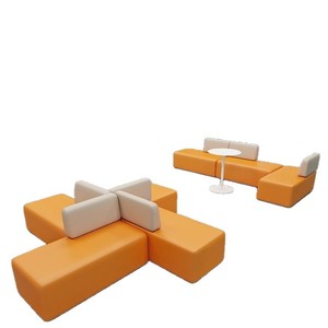Sofás para áreas de espera de bibliotecas y hospitales, de doble cara, de cuero, combinados, muebles de oficina de diseño moderno - Product Image 5