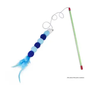 Luxuriöses Katzen-Trainingsstab-Spielzeug aus Kunststoff mit Plüsch-Raupenball – Interaktives Bewegungsspielzeug - Product Image 6