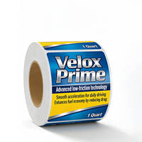 Étiquettes d'emballage imperméables autocollantes en vinyle, étiquettes personnalisées imprimées pour bouteilles d'huile lubrifiante, autocollants en rouleau, marque de premier plan PT