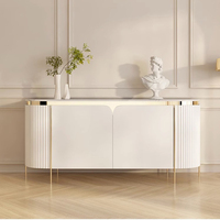 Gabinete de almacenamiento minimalista moderno nórdico, luz de lujo, puerta de entrada, aparador, tablero de roca, muebles sencillos para el hogar, madera