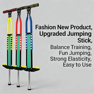 Bâton de saut <span class=keywords><strong>avec</strong></span> <span class=keywords><strong>poignée</strong></span> en éponge antidérapante, coussinets de pied en caoutchouc, équipement de divertissement en plein air pour la pratique de l'équilibre et - Product Image 3