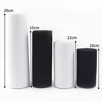 Deepeel AP355 15cm DIY Couture Vêtement Accessoires Noir Blanc Polyester Sangle Ceinture Large Bande Élastique Sangle pour Textiles de Maison