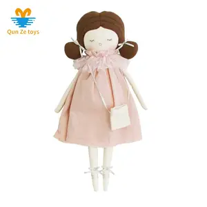 Factory 100% Cotton Made Ballerina Rag Fashion Girl Stuffed Plush Princess Dolls Ballerina Plush Dolls For Girls