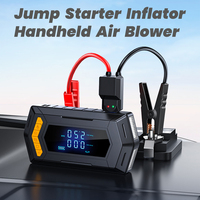 16000mAh Jump Starter Handheld Car Air Pump Phone Charge SOS Strobe Multiply Lighting Modes Motorcycle Bike Ball Inflator