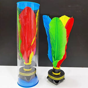 H21cm Plume Colorée Chinois Jianzi Beach Ball Badminton Kicking Shuttlecock pour le Sport en Plein Air et l'exercice du pied - Product Image 1