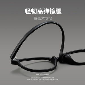 Gafas de moda con montura negra para hombre, ovaladas, de marco completo, TR90, ligeras, 9078, origen Danyang, lentes de plástico - Product Image 3