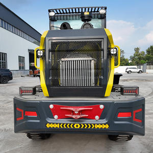 Promotion Chargeuse sur pneus mini 4x4 à direction pivotante, transmission hydrostatique, homologuée Stage V, pour manutention en verger, avec fourches à palettes, contrepoids et cabine - Product Image 3