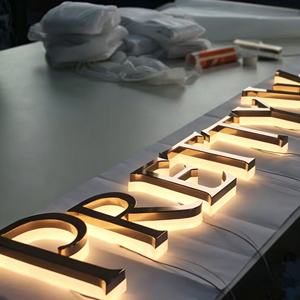 Letrero Luminoso LED de Aluminio Dorado, Luz Blanca Cálida Suave de 2700K, Decoración de Pared, Letras 3D - Product Image 2