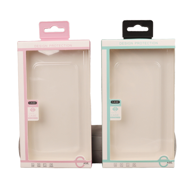 Custom Logo Printed Transparent Mobile Phone Case Retail Packing Boxes Eco-Friendly Gift Paper Cardboard Packaging Box for USB