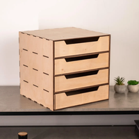 Organizador de Documentos de Madera para Escritorio, Soporte para Papel, Estante para Archivos de Oficina, Organizador de Escritorio con Cajones