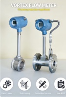 Compact Flanged Vortex Flow Meter Transmitter with 4-20mA Output for Steam Air and Low-viscosity Liquid Industrial Process