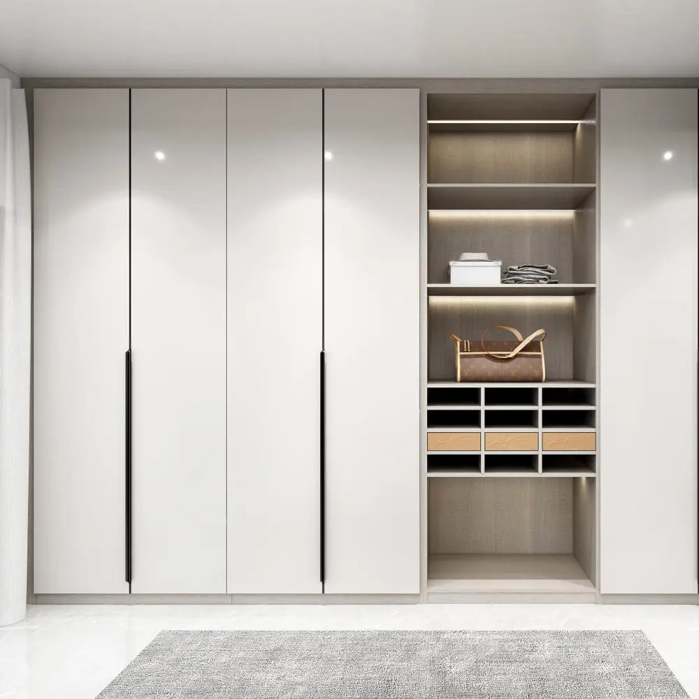 High-End-Kleider schrank Kleider schrank Schränke Systeme Möbeldesign Kunden spezifisches Luxus-Schlafzimmer Großer begehbarer Kleider schrank aus Holz