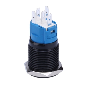 Símbolos personalizados y colores de concha Interruptores de botón pulsador de metal con enganche momentáneo - Product Image 2