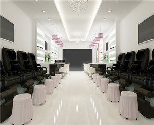 Tùy Chỉnh Vẻ Đẹp Cửa Hàng Trang Trí Móng Tay Đồ Nội Thất Kính Salon Móng Tay Salon Cửa Hàng Thiết Kế Với Móng Chân Ghế Móng Tay Salon Đồ Nội Thất Hiện Đại - Product Image 2