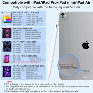 Lápiz Óptico de Aluminio Gotodo para <span class=keywords><strong>iPad</strong></span> 2018-2025, Rechazo de Palma, Sensor de Inclinación, <span class=keywords><strong>Compatible</strong></span> <span class=keywords><strong>con</strong></span> Pro 11/12.9 Air 5.ª-3.ª Generación - Product Image 5