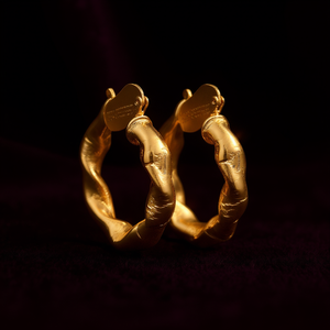 Orecchini a Cerchio in Oro E4442 Unisex, Gioielli Raffinati di Tendenza per Uso Quotidiano - Product Image 2