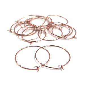 Stainless Steel Rose Gold Hoop Earrings Open Big Round Wire DIY <strong>Jewelry</strong> Making <strong>Supplies</strong> Earring Findings Jialin <strong>Brand</strong> Made China - Product Image 4