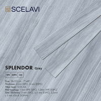 Luxe Cliquez Verrouillage PVC SPC Étanche Planche Ignifuge LVT Sec Retour Sec Valinge Gym Intérieur Application