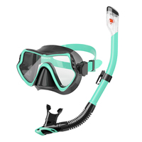 Masque de plongée pour adultes, ensemble de tuba, lunettes de natation en silicone noir, anti-buée, vue large, équipement de plongée en apnée pour piscine et mer